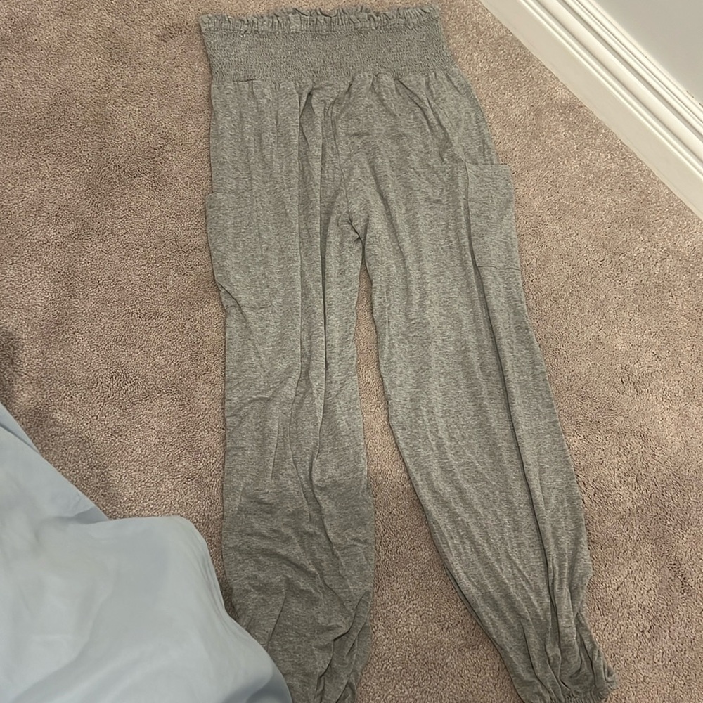 Grey flowy pants